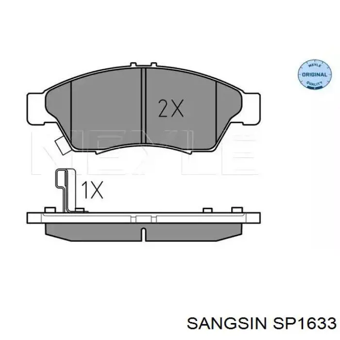 Купить SP1633 Sangsin Колодки тормозные