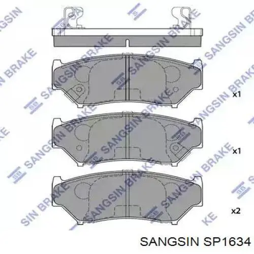 Pastillas de freno traseras SP1634 Sangsin