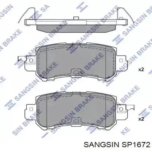 SP1672 Sangsin sapatas do freio traseiras de disco