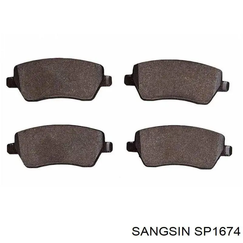 Передние тормозные колодки SP1674 Sangsin