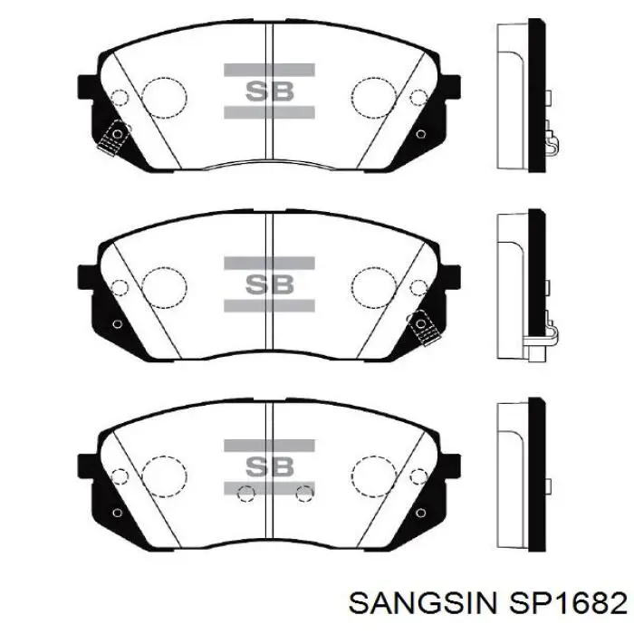 Колодки Sangsin SP1682 цена, от 27.43 USD