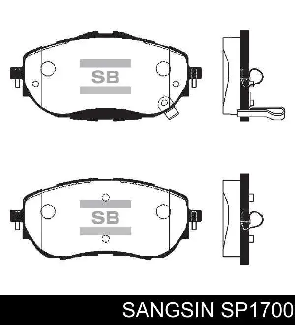 SP1700 Sangsin sapatas do freio dianteiras de disco