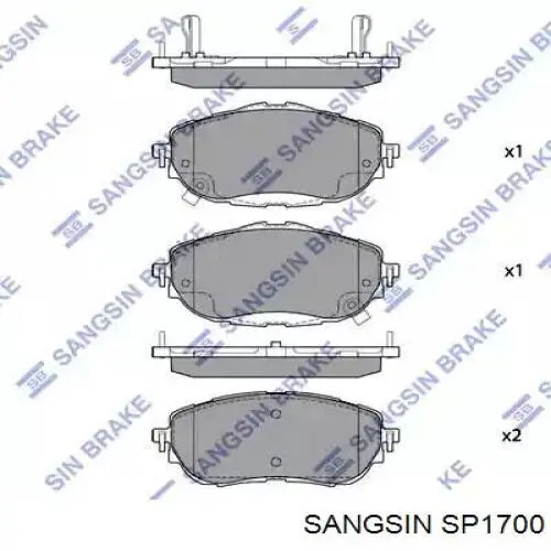 SP1700 Sangsin Колодки передние