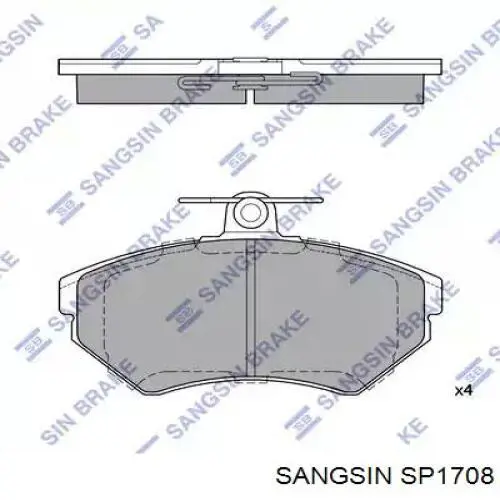 SP1708 Sangsin sapatas do freio dianteiras de disco