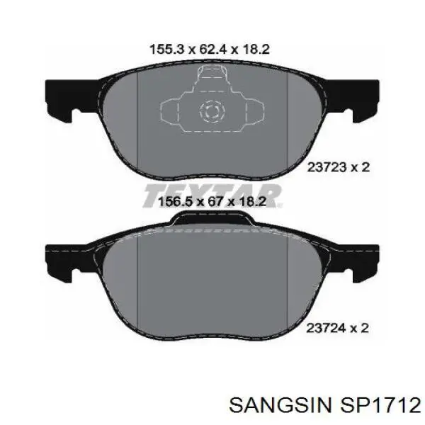 Колодки Sangsin SP1712 цена, от 19.42 USD