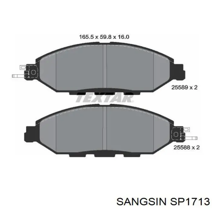 SP1713 Sangsin sapatas do freio dianteiras de disco