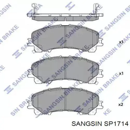 SP1714 Sangsin sapatas do freio dianteiras de disco