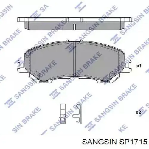 SP1715 Sangsin sapatas do freio dianteiras de disco