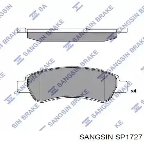 SP1727 Sangsin sapatas do freio traseiras de disco