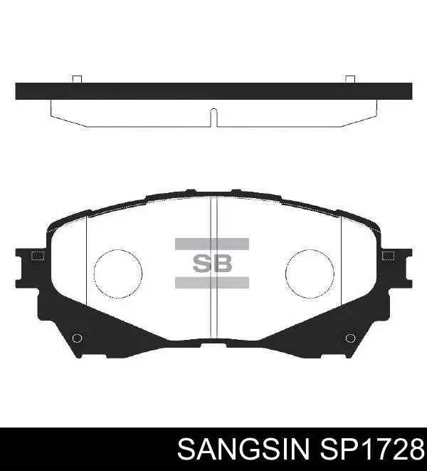 SP1728 Sangsin sapatas do freio dianteiras de disco