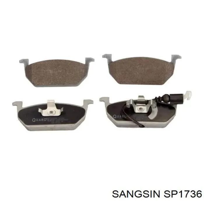 SP1736 Sangsin колодки тормозные передние дисковые