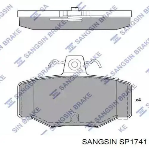 SP1741 Sangsin задние тормозные колодки