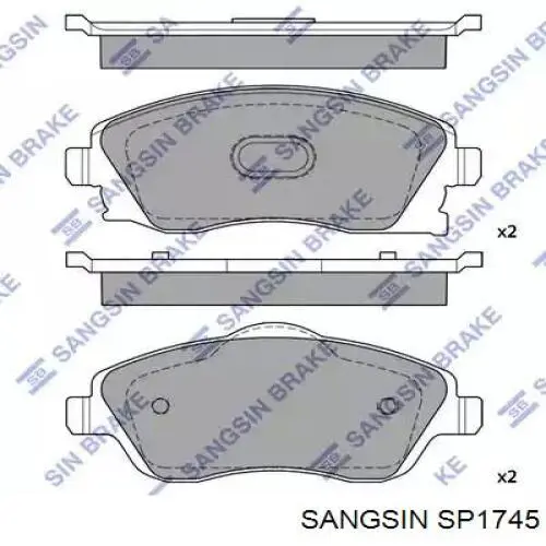 SP1745 Sangsin передние тормозные колодки