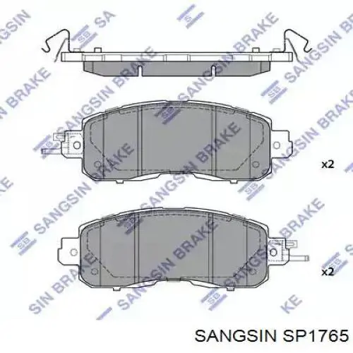 Колодки тормозные передние дисковые Sangsin SP1765