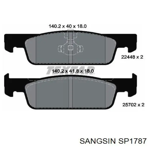 Колодки Sangsin SP1787 цена, от 19.36 USD