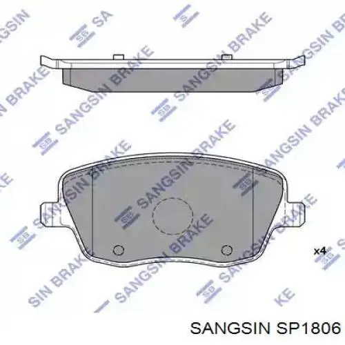 SP1806 Sangsin sapatas do freio dianteiras de disco