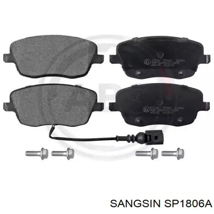 Передние тормозные колодки SP1806A Sangsin