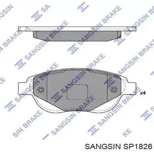 Передние тормозные колодки SP1826 Sangsin