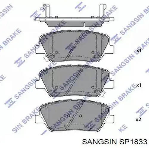 Передние тормозные колодки SP1833 Sangsin