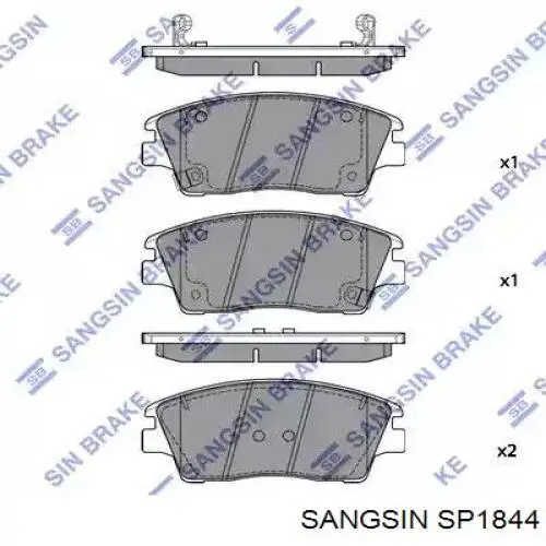 SP1844 Sangsin колодки тормозные передние дисковые