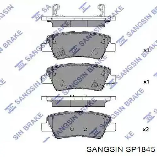 SP1845 Sangsin sapatas do freio traseiras de disco