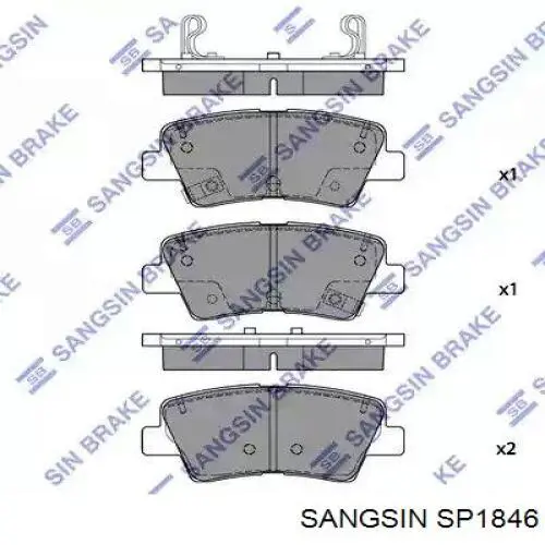 SP1846 Sangsin sapatas do freio traseiras de disco