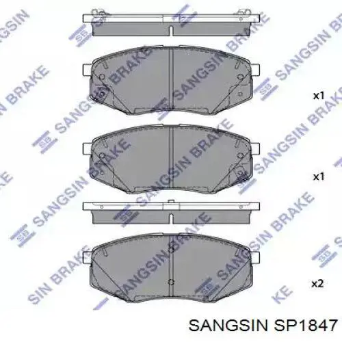 SP1847 Sangsin sapatas do freio dianteiras de disco