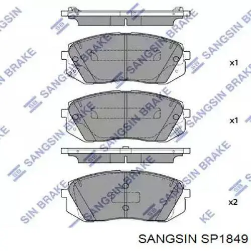 SP1849 Sangsin sapatas do freio dianteiras de disco
