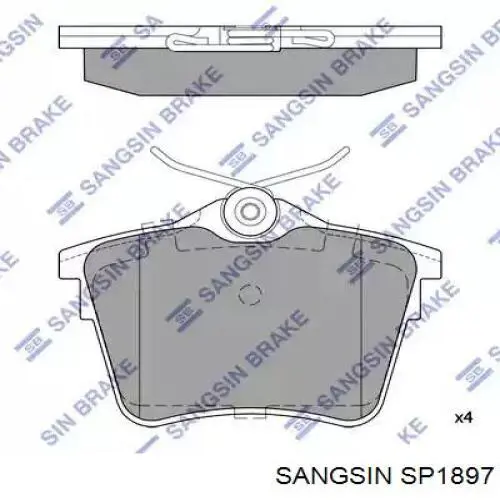 Задние тормозные колодки SP1897 Sangsin