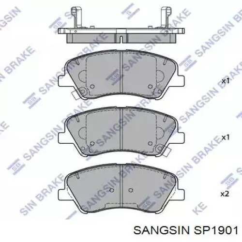 Передние тормозные колодки SP1901 Sangsin