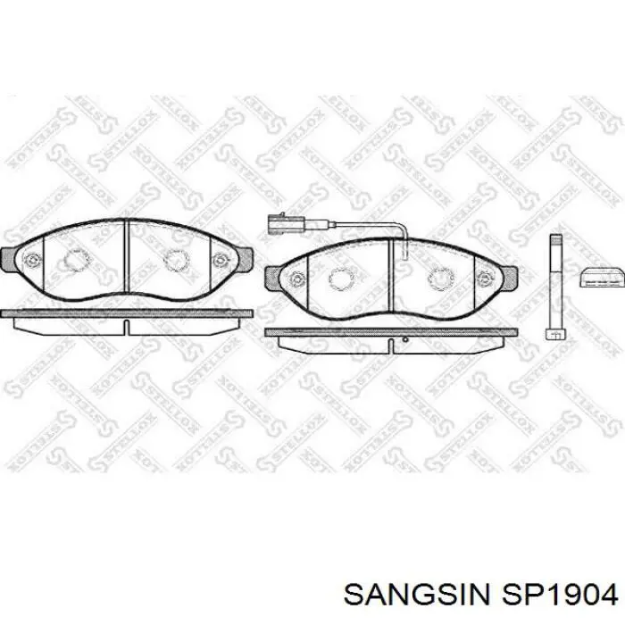SP1904 Sangsin Колодки передние