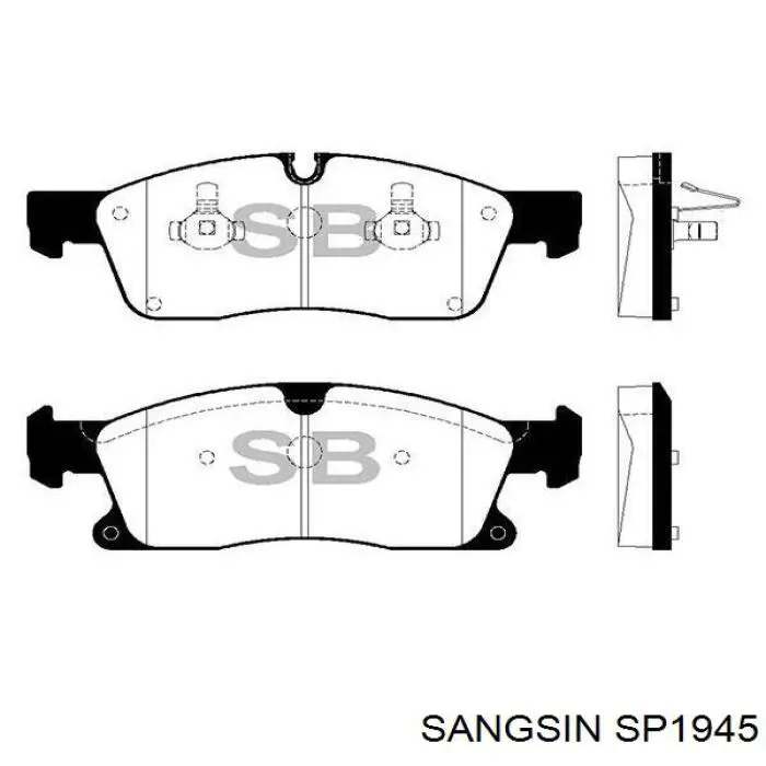 Передние тормозные колодки SP1945 Sangsin