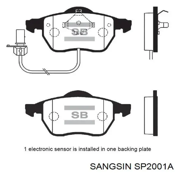 SP2001A Sangsin Колодки передние