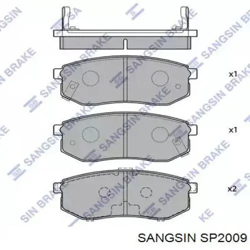 SP2009 Sangsin Колодки передние