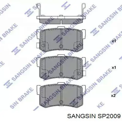 Купить SP2009 Sangsin Колодки тормозные