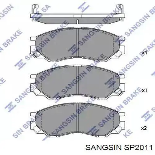 Передние тормозные колодки SP2011 Sangsin