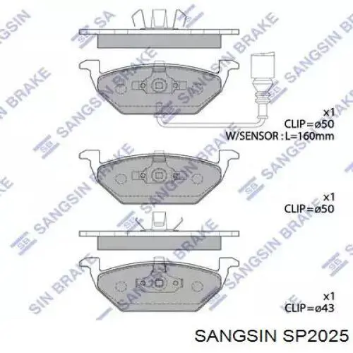 Колодки Sangsin SP2025 цена, от 22.55 USD