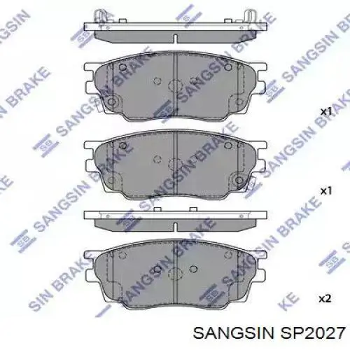 SP2027 Sangsin колодки тормозные передние дисковые