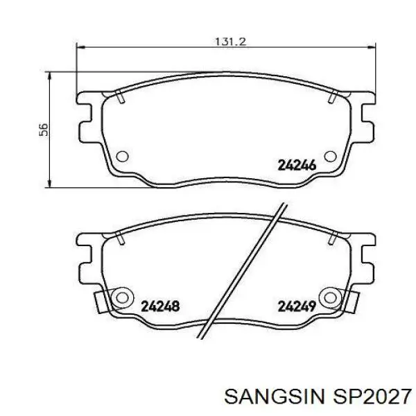 SP2027 Sangsin Колодки передние