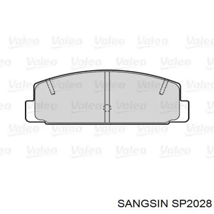 Купить SP2028 Sangsin Колодки тормозные задние, дисковые