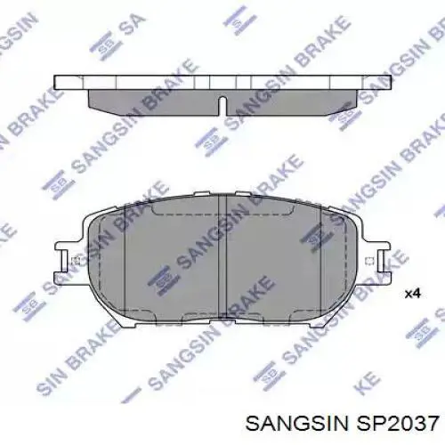 Передние тормозные колодки SP2037 Sangsin