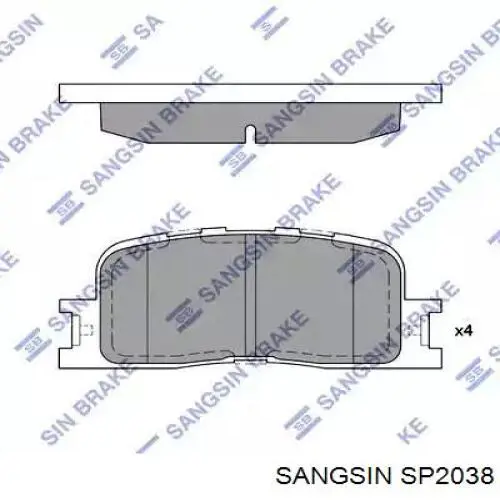 Колодки дисковые  Sangsin SP2038 цена, от 15.67 USD