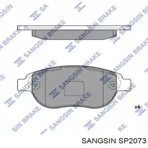 SP2073 Sangsin передние тормозные колодки