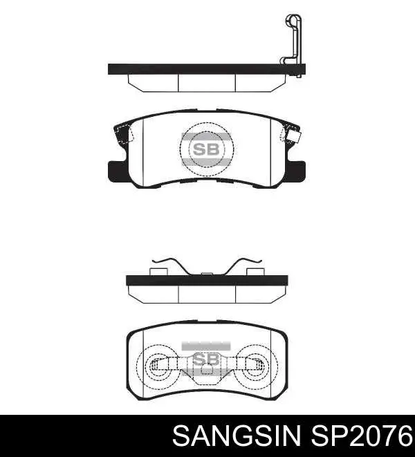 SP2076 Sangsin Колодки тормозные дисковые комплект