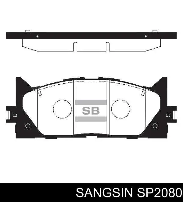 SP2080 Sangsin Колодки передние