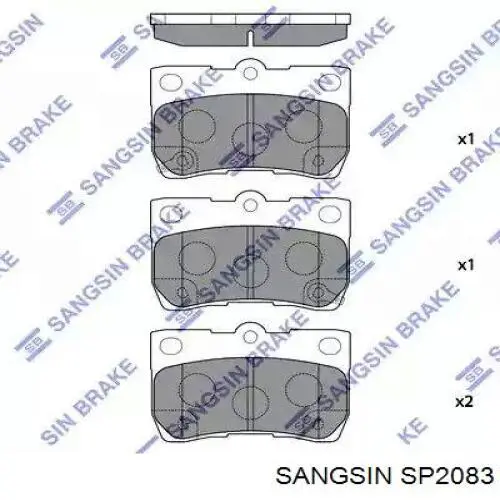 Задние тормозные колодки SP2083 Sangsin