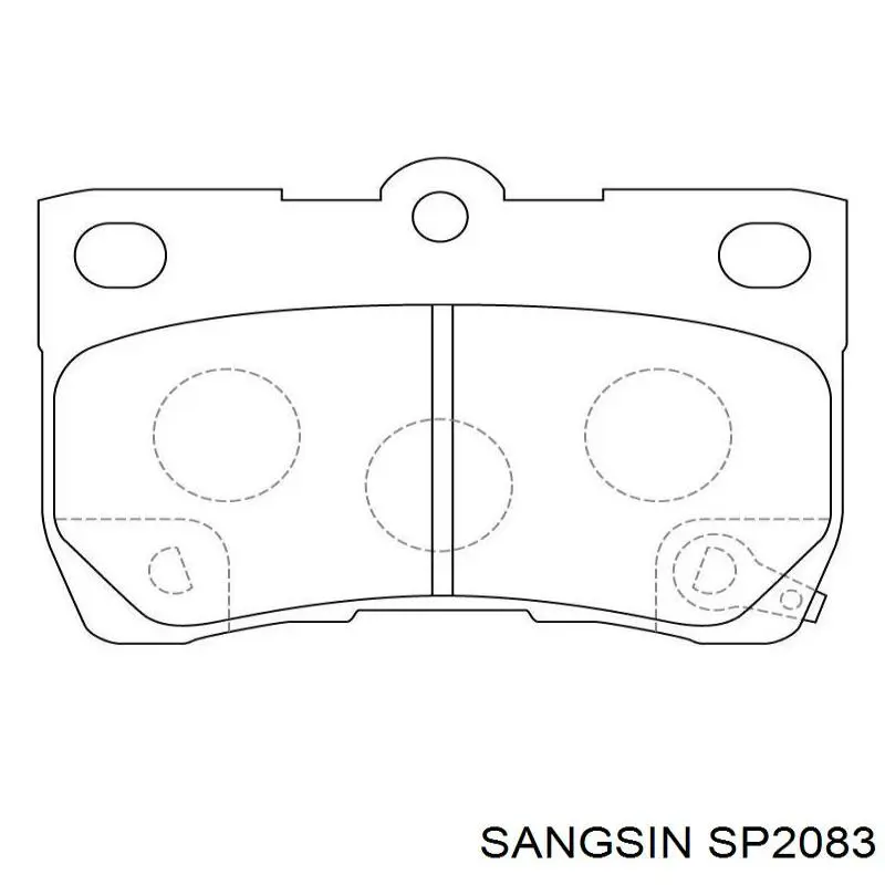SP2083 Sangsin Колодки тормозные дисковые комплект