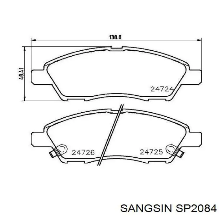 Колодки Sangsin SP2084 цена, от 21.36 USD