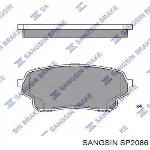 Купить SP2086 Sangsin Колодки тормозные