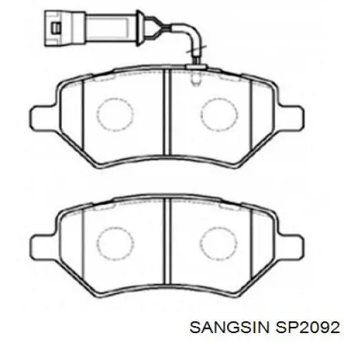 Колодки Sangsin SP2092 цена, от 16.68 USD